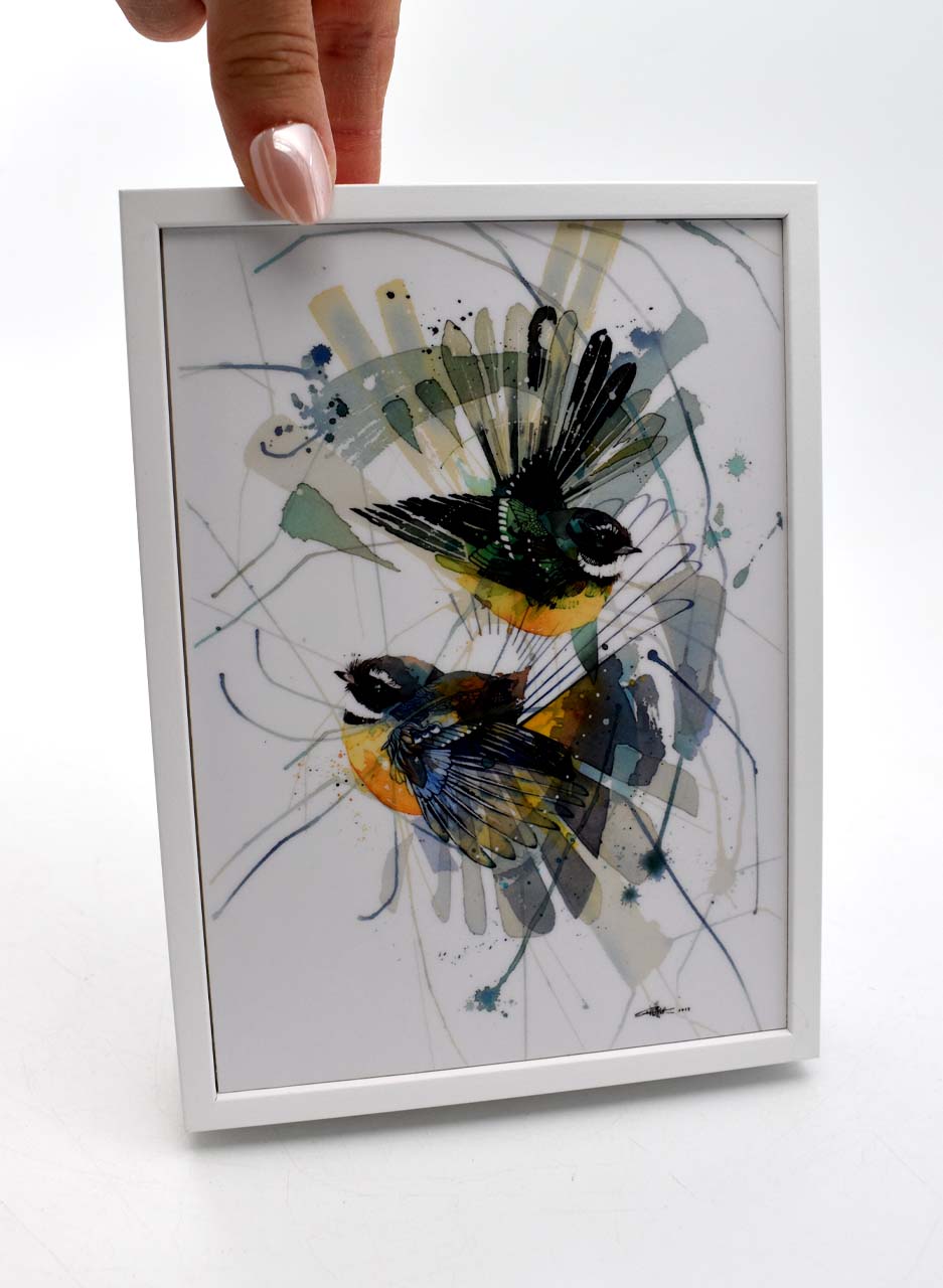 Piwakawaka Storm (Mini Framed Print) - Rachel Walker - Image 2