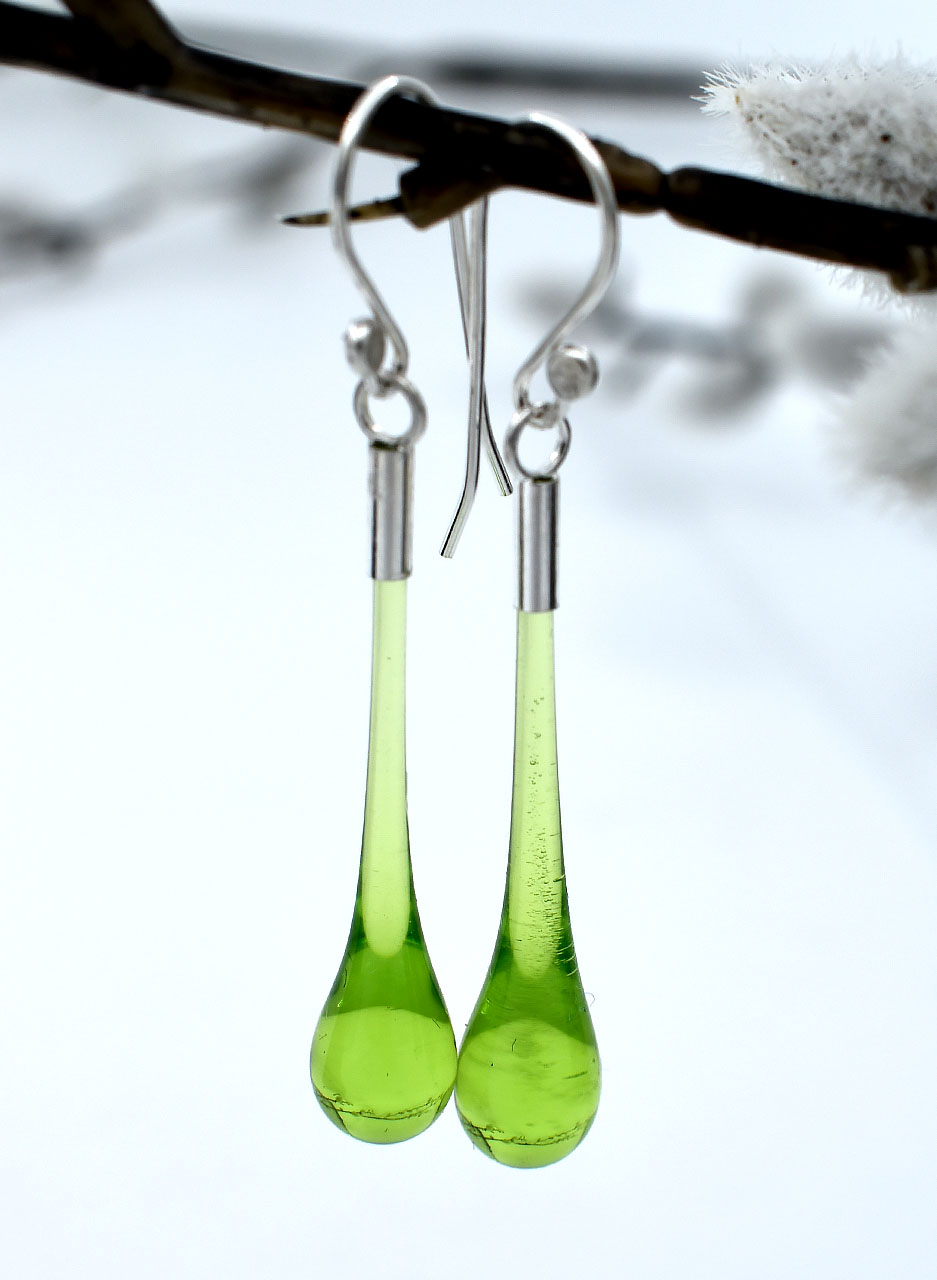 Lime Droplet Earrings - Isla Osborne - Image 2