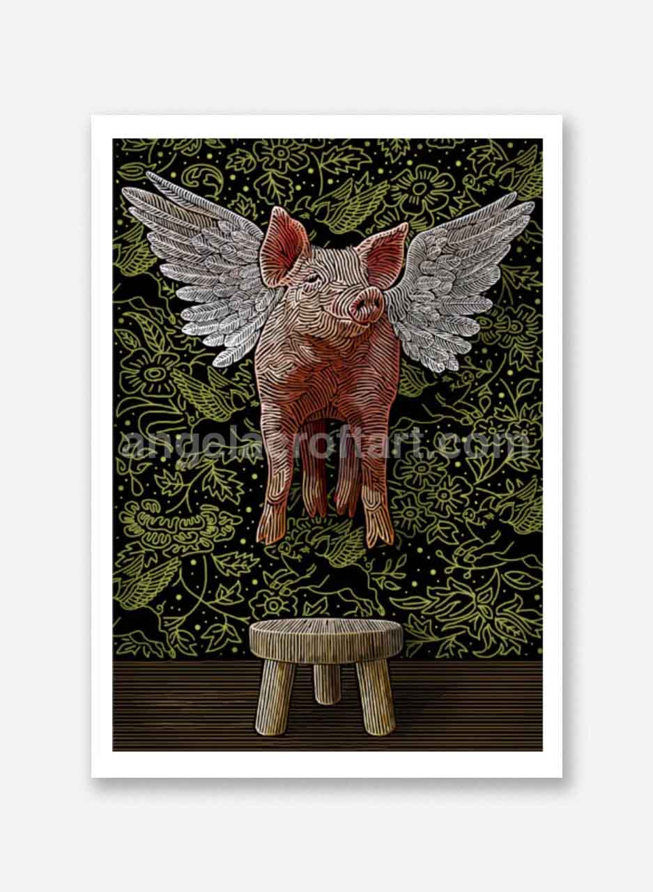 Pigasus (Limited Edition Print) - Angela Croft - Image 2