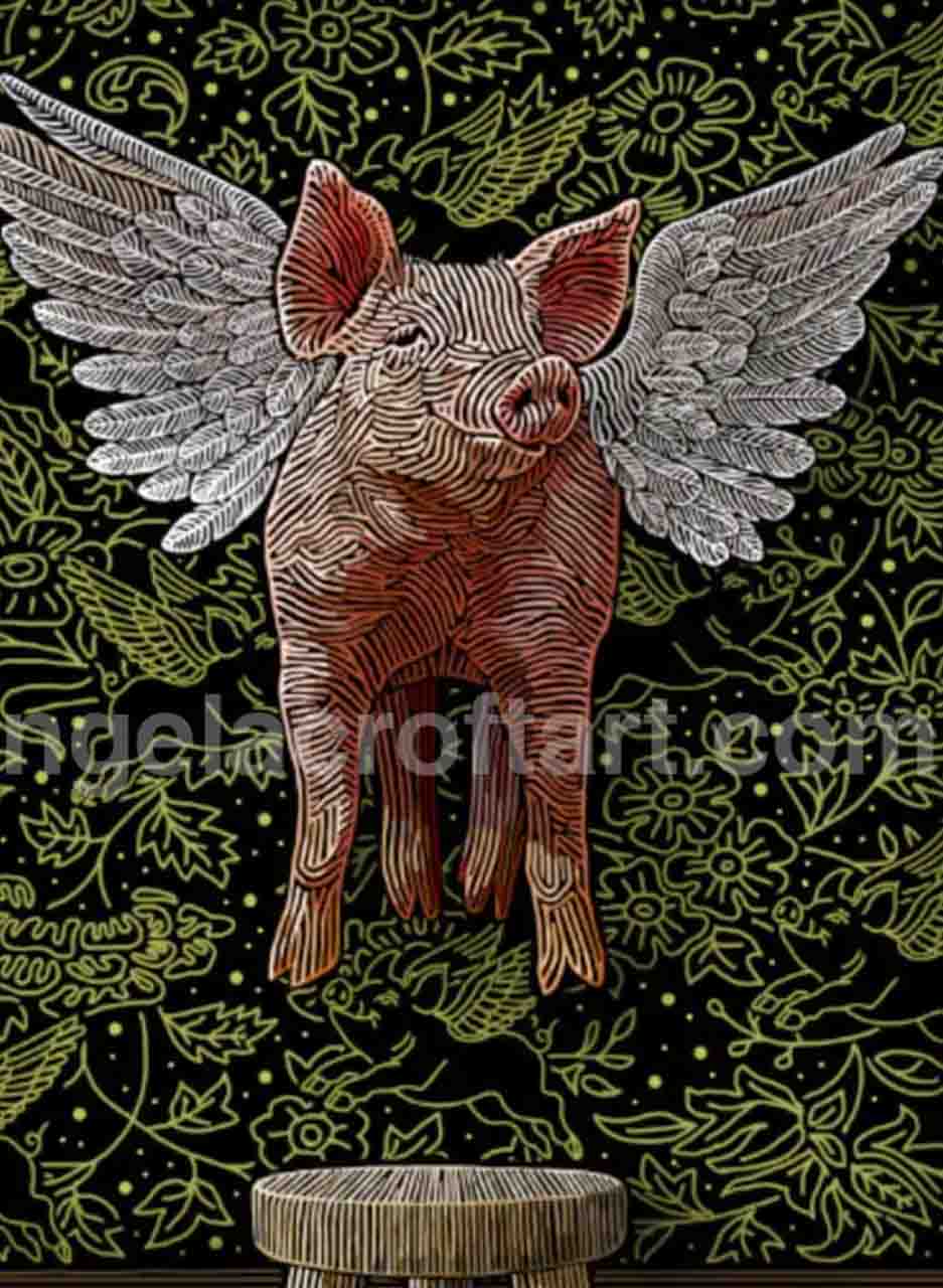 Pigasus (Limited Edition Print) - Angela Croft - Image 3