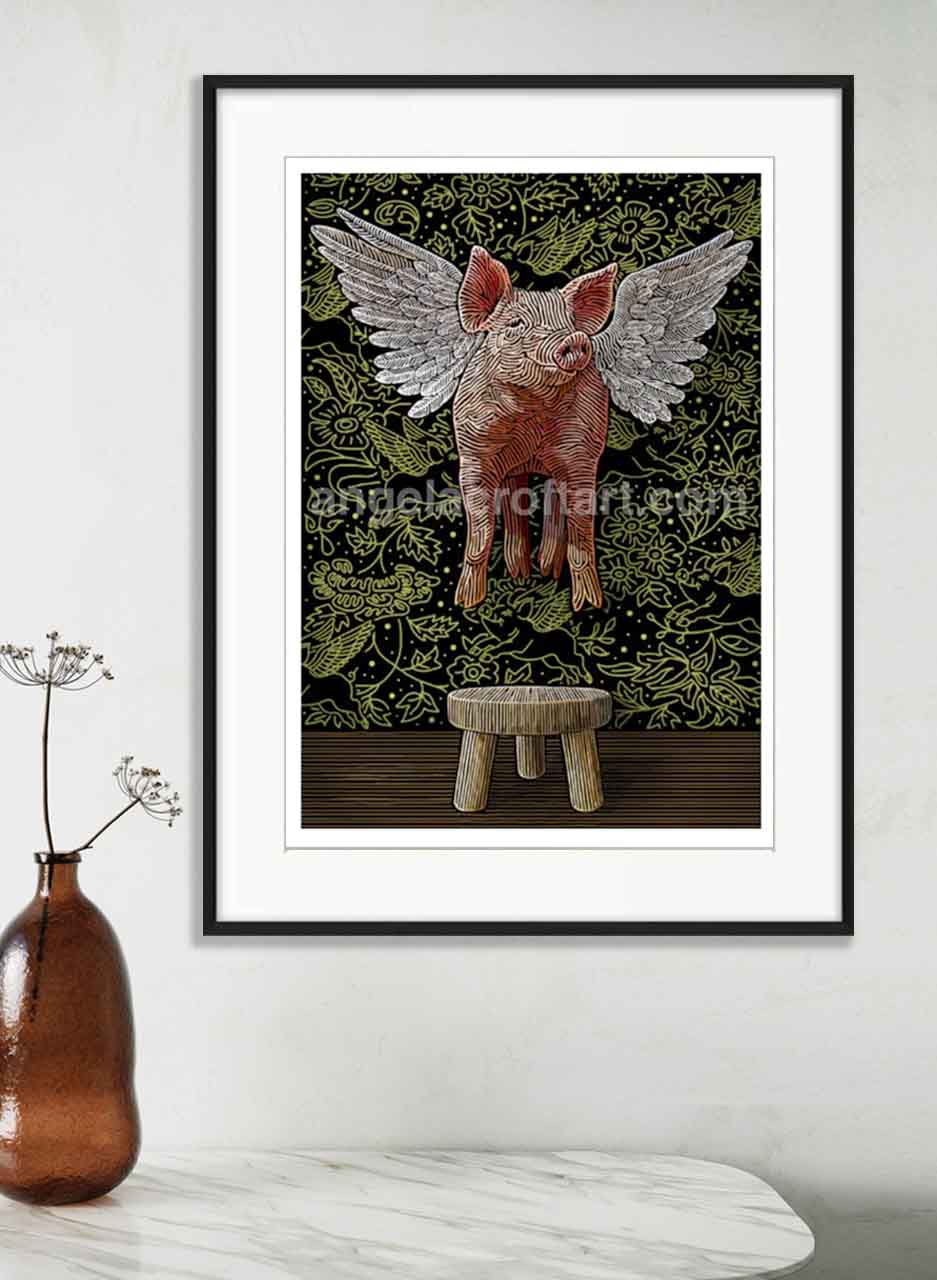 Pigasus (Limited Edition Print) - Angela Croft