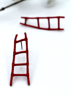 Red Ladder Earrings - Jane Frances Reill