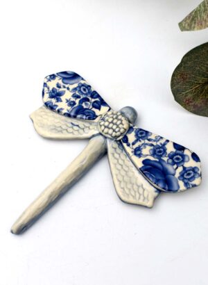 Dragonfly Blue Flowers - Kirsty Gardiner