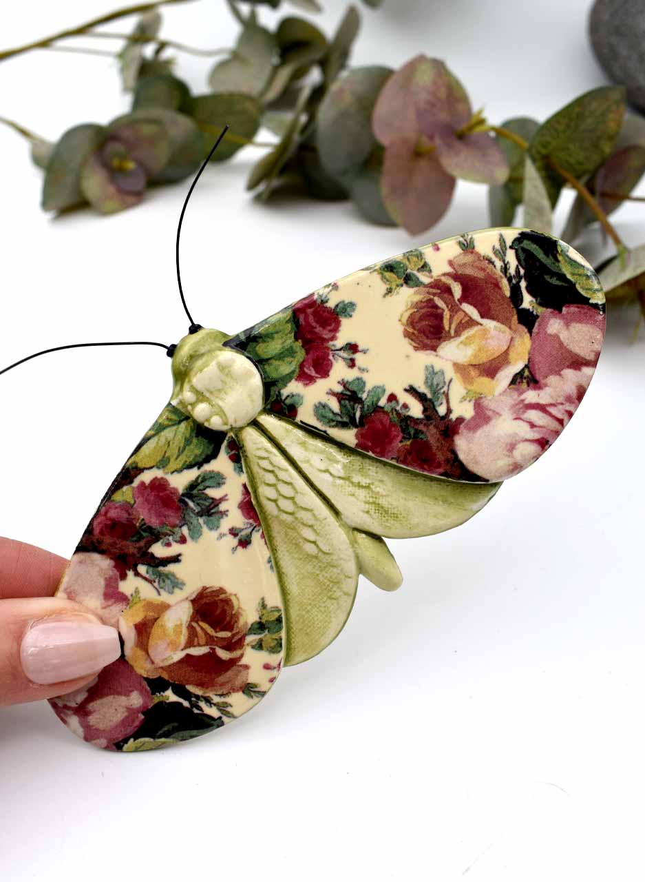Vintage Roses Moth - Kirsty Gardiner