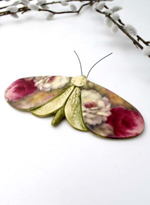 Soft Pink & White Rose Moth - Kirsty Gardiner