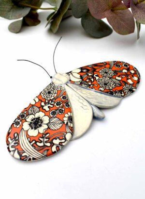 Orange Retro Moth - Kirsty Gardiner