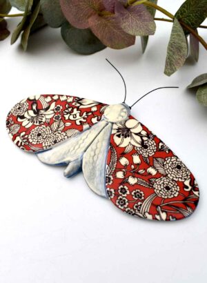 Red Retro Moth - Kirsty Gardiner