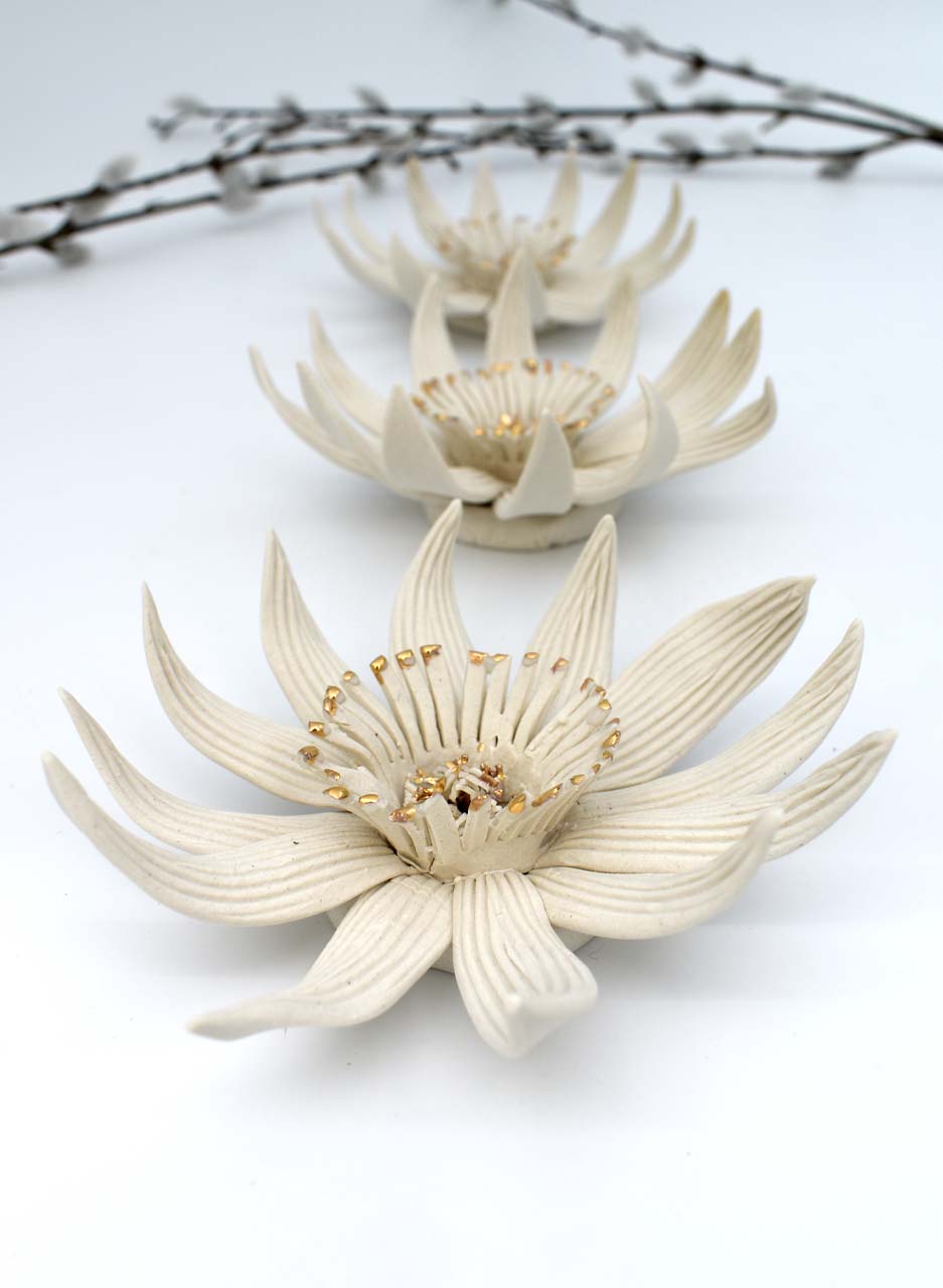 Flower with Gold Lustre - Muddy Fingers - Image 2