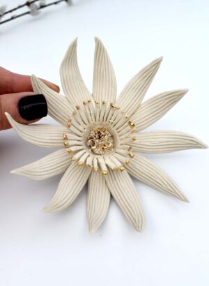Flower with Gold Lustre - Muddy Fingers