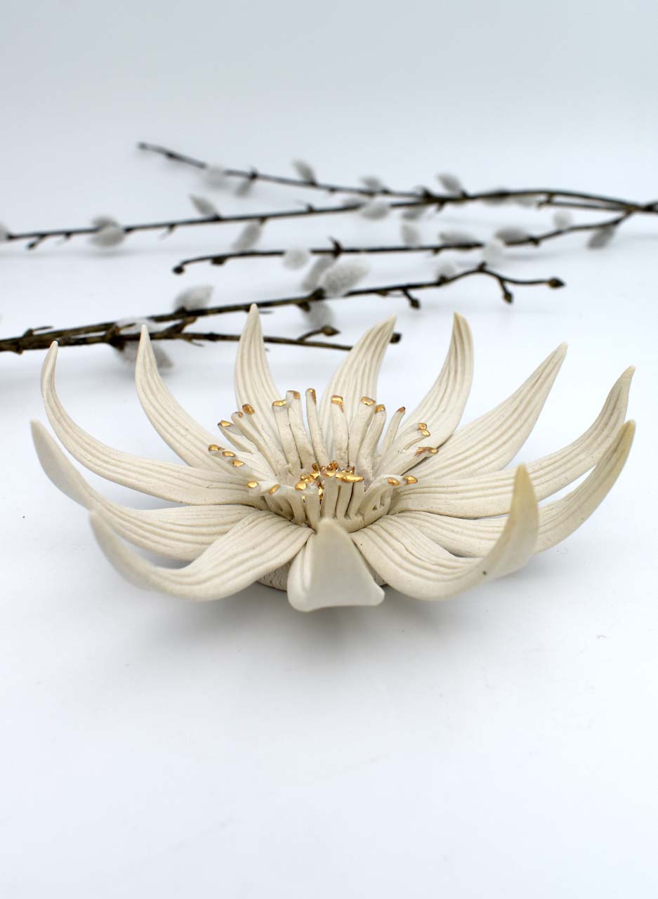 Flower with Gold Lustre - Muddy Fingers - Image 2