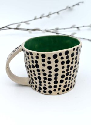 Green Dottie Mug - Mazza Made Ceramics