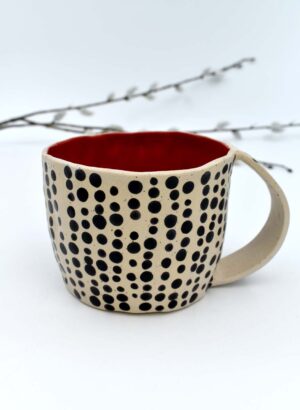 Red Dottie Mug - Mazza Made Ceramics
