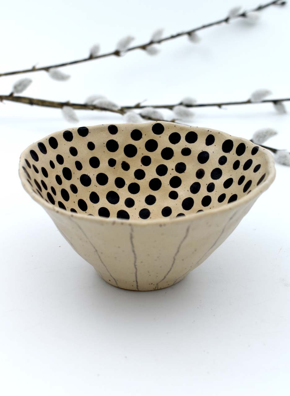 Natural Dottie Bowl - Mazza Made Ceramics