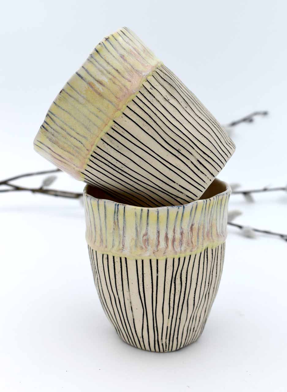 Lemon Edge Tumbler - Mazza Made Ceramics