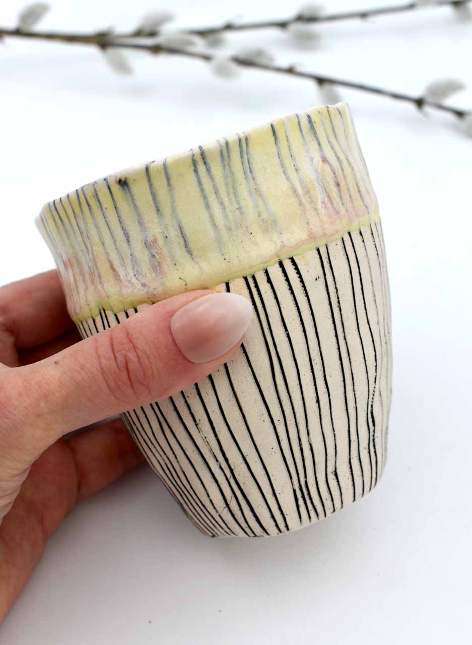 Lemon Edge Tumbler - Mazza Made Ceramics - Image 3