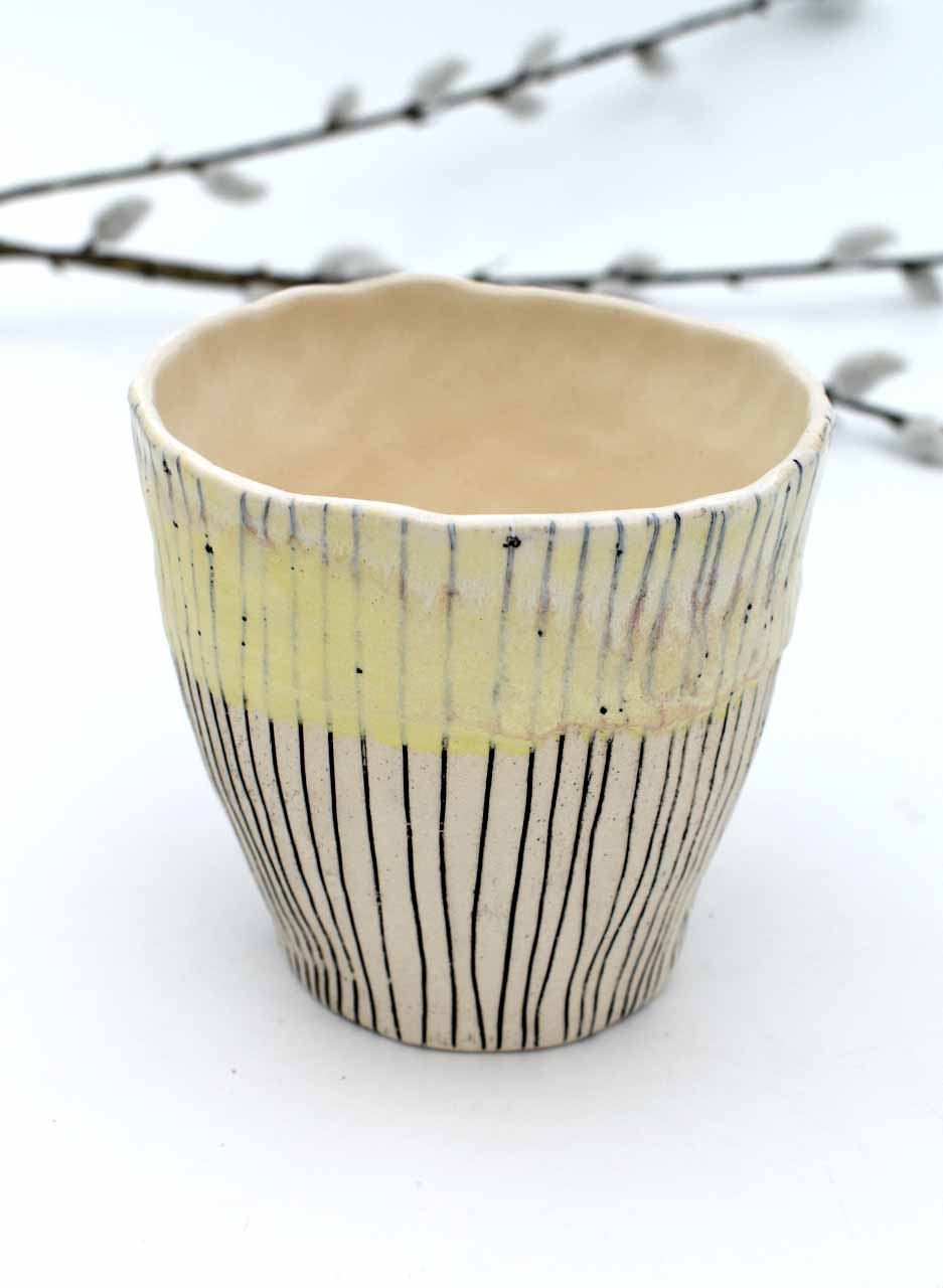 Lemon Edge Tumbler - Mazza Made Ceramics