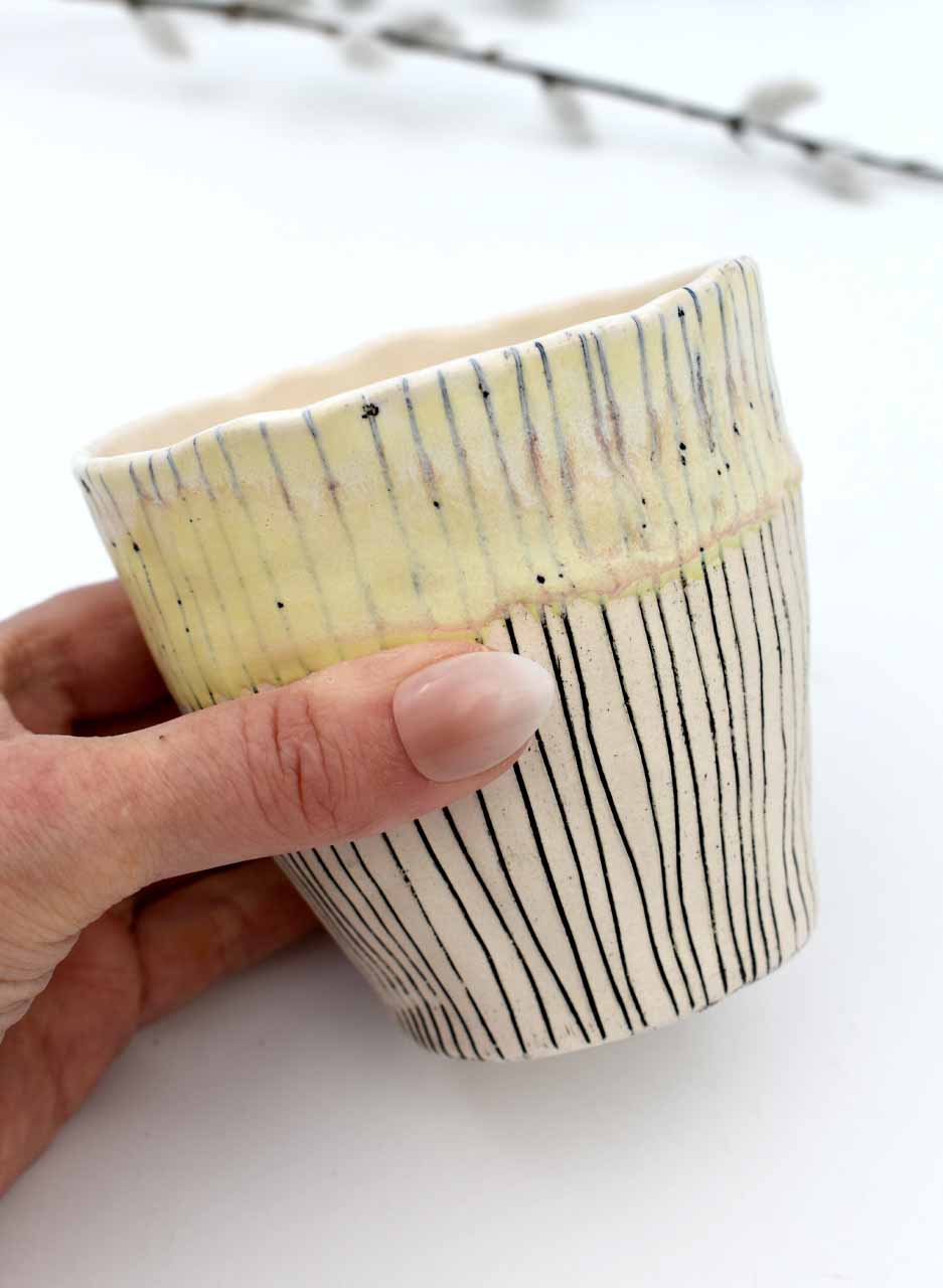 Lemon Edge Tumbler - Mazza Made Ceramics - Image 2