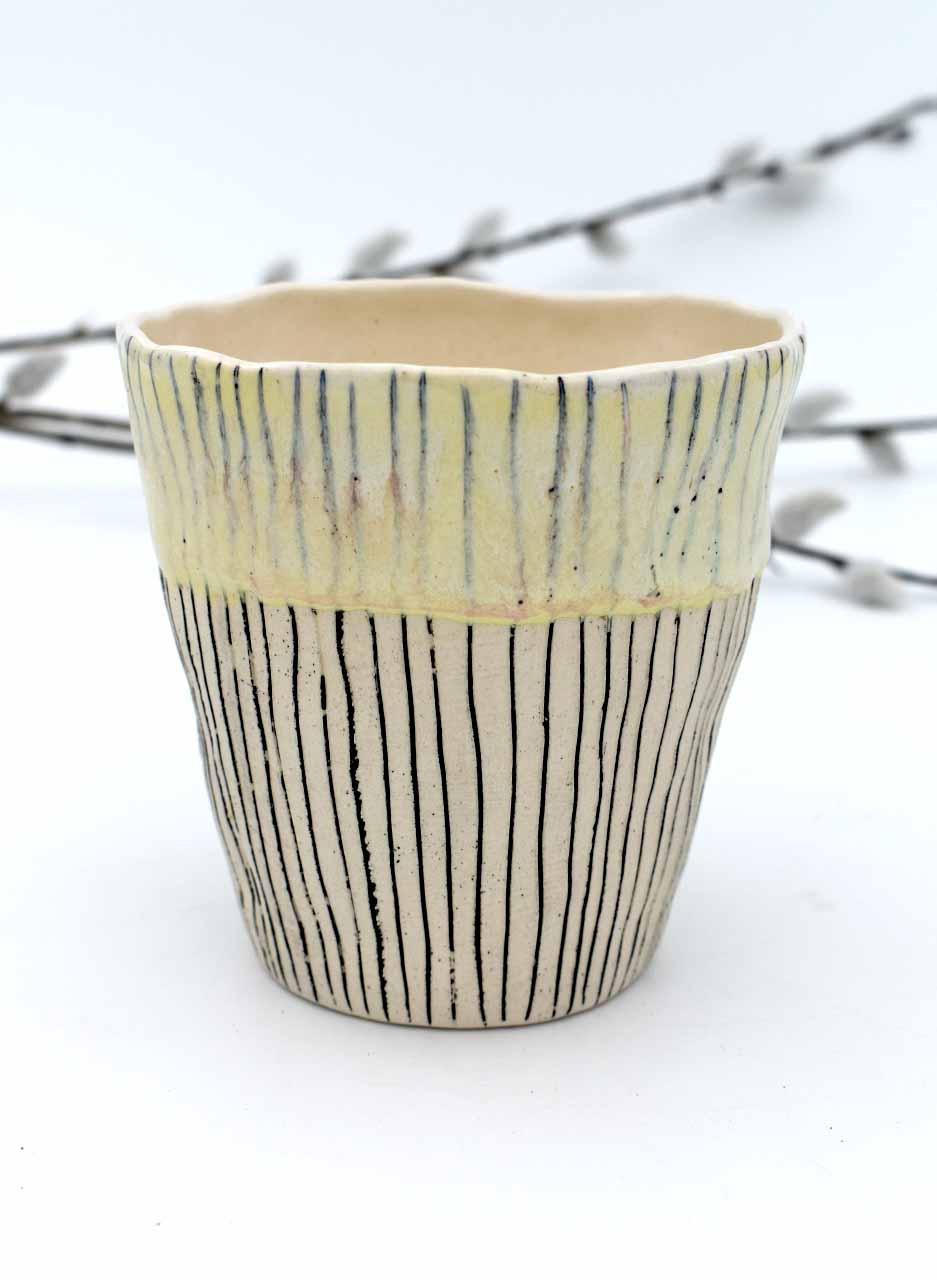 Lemon Edge Tumbler - Mazza Made Ceramics