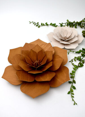 Birch Plywood Flower (Cinnamon Brown 34cm) flat-pack kit