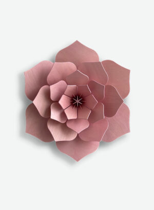 Birch Plywood Flower (Light Pink 15cm) flat-pack kit