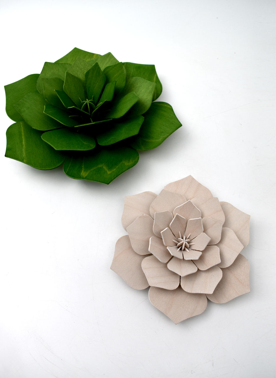 Birch Plywood Flower (Natural 15cm) flat-pack kit