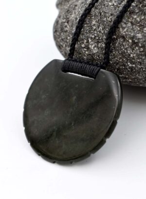 Pounamu Notched Disc - Amber Dawn